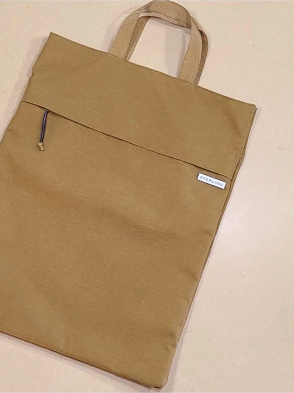 Everlane Men's Caramel Canvas Laptop Bag